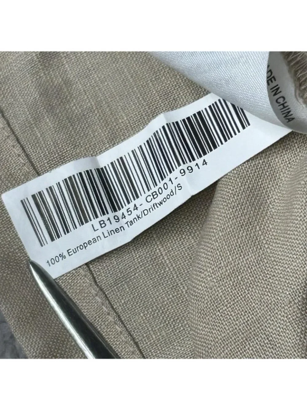 Quince Tank Top Womens Small Beige Linen Sleeveless Shell Blouse Top Summer - Picture 4 of 9